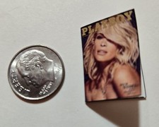Miniatura casa delle bambole libro rivista scala 1" 1/12 Playboy coniglietto biondo Pam TATUAGGIO