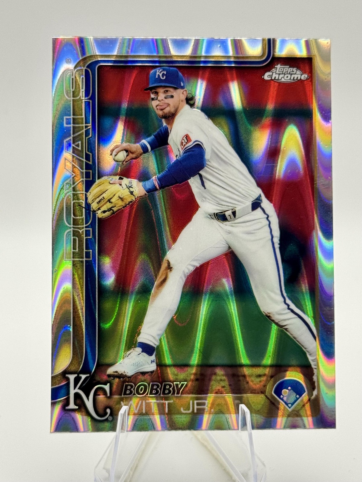 2025 Topps Chrome #93 Bobby Witt Jr. Raywave Refractors