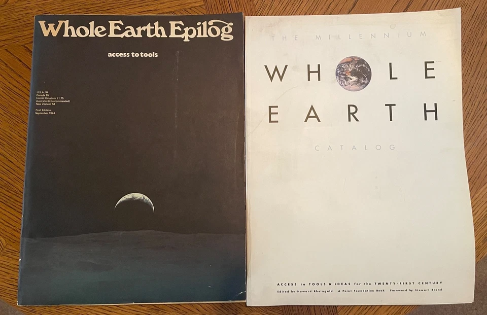 Whole Earth Epilog  ('74) & The Millenium Catalog ('94) 1st Editions Foto 2 de 4