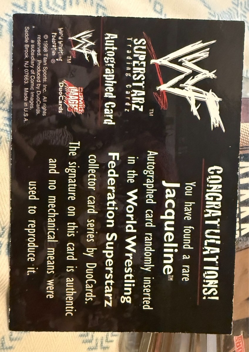 Jacqueline Autograph - 1998 Comic Images WWF Superstarz AUTO WWE