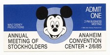 Walt Disney Productions Final Stockholders Meeting 1985 Michael Eisner Anaheim