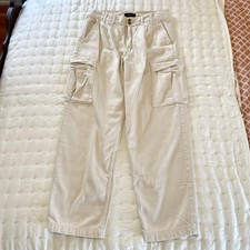 Banana Republic Twill Cargo High Rise Pants Women's 29/8  Cream  EUC