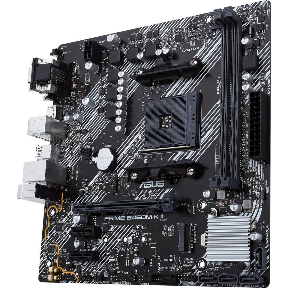 Asus PRIME B450M-K II Mainboard Attacco (PC) AMD AM4 Fattore di forma - Immagine 4 di 4
