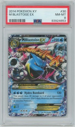 2014 Pokémon XY M Blastoise EX #30 – PSA 8 NM-MT
