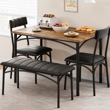 Dining Set with Upholstered Bench and Chairs
