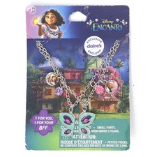 Disney Encanto Necklace Set Kids OS Silver NWT BFF Butterfly Mirabel Isabela