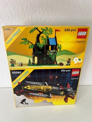 LEGO SPACE/CASTLE: FOREST HIDEOUT (40567) + BLACKTRON CRUISER (40580) - NEU/NEW