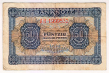 1948 Germany 50 Deutsche Pfennig 1999532 Paper Money Banknotes Currency