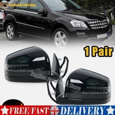 Benz Door W164 Mirror Black GL Mercedes Wing ML Side Pair X164 For 2005-2011 1