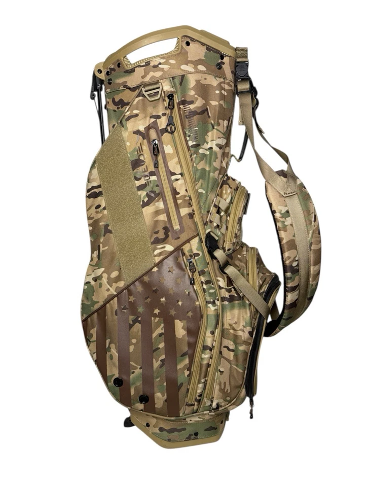 Bolsa de Golf Sun Mountain C130 Soporte Multicam Camuflada Bandera de EE. UU. 14 Vías Rara Foto 4 de 4