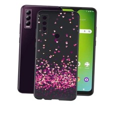 for Cricket Ovation 3 6.82" Case, Soft Silicone Bumper Shell Black Flexible