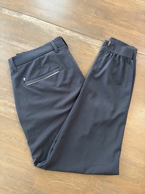 Primo Pants Regular Gray Tapered Cuffed Tech Ankle Zip Golf Jogger 34 Regular