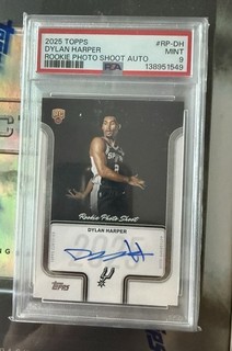 Dylan Harper Rookie Photo Shoot Auto 2025 Topps NBA Flagship #RP DH PSA 9