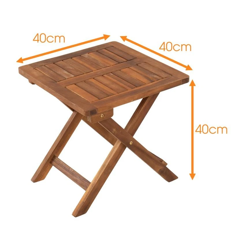 B-Ware Beistelltisch Gartentisch Lounge Klapptisch Kaffeetisch Tisch Holztisch - Bild 2 von 4