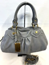 Marc by Marc Jacobs ClassicQ Baby Groovy Shoulder Bag / Handbag Leather Gray