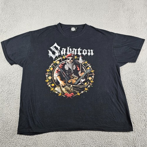 Sabaton Shirt Mens 3XL Black Official Merch Christmas Yule Metal Band Concert