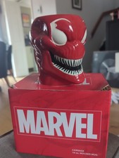 Marvel Spider-Man Red Venom Carnage 3D Molded Head 16oz Ceramic Coffee Cup Mug