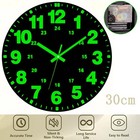 30cm Wanduhr Leuchtend Wanduhr Lautlos Wanduhr Uhr für Schlafzimmer und Büro