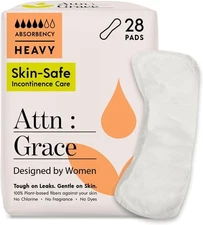 Attn: Grace Heavy Incontinence Pads for Women, 28-Pack - High White 