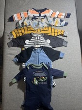Lot 6 0-3 Month Onesies, Long Sleeve, Light Weight, Gerber, EUC