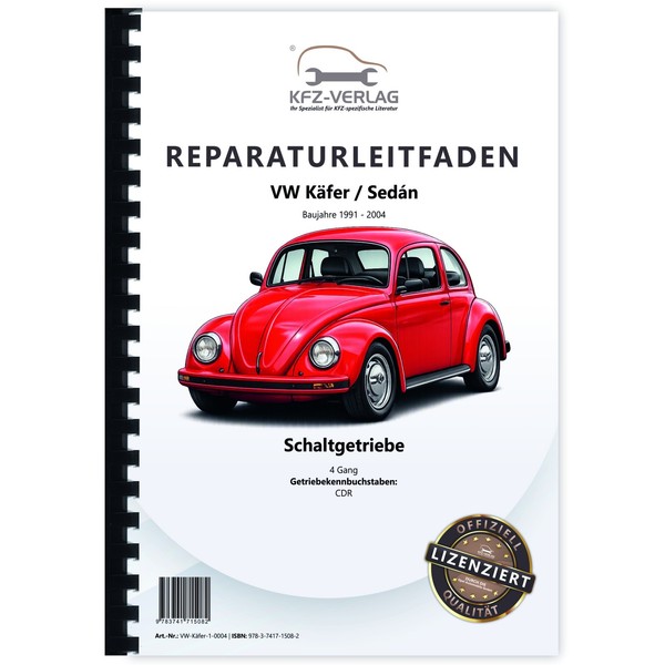 VW KäFer Sedan 1991-2004 4 Gang Schaltgetriebe CDR Kupplung Werkstatthandbuch-image