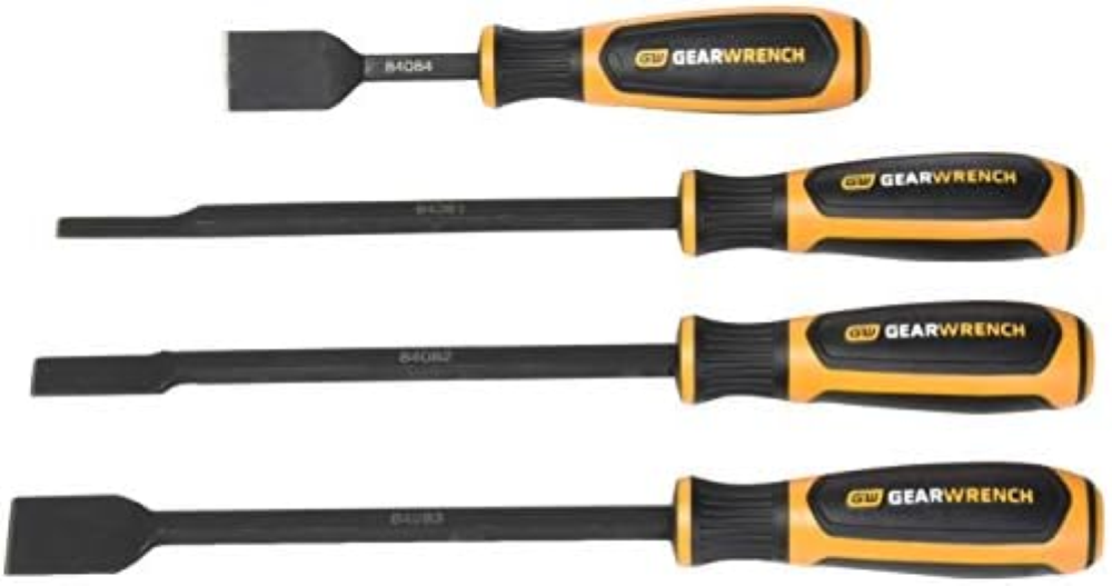 GearWrench 84080H Set di Raschietti Larghi Bimateriale, Albero Quadrato in Accia