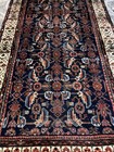 AN ATTRACTIVE BLUE BACKGROUND COLOR HAND MADE HAMEDAN RUG 2’8” X 4’10” — photo 3