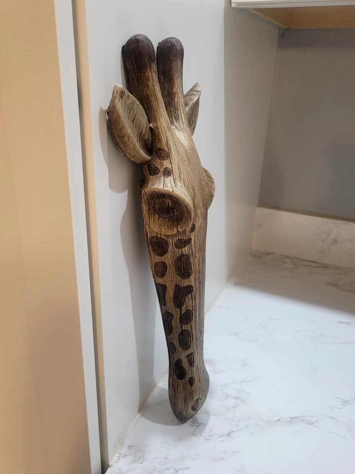 Máscara Animal de la Jirafa Sabana 16" Diseño Escultura Pared Toscano África Foto 2 de 4