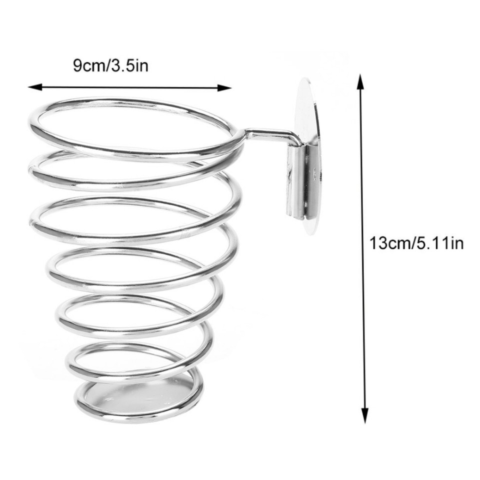 Stainless Steel SpiraL Shaped Hairdryer Support Holder Wall Mounted ...