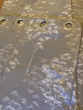 GREY EYELET CURTAINS  SIZE 46" WIDE  BY  54" DROP