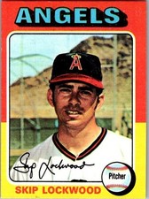 1975 Topps Mini Baseball - Skip Lockwood #417 - California Angels   A