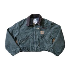 VTG Carhartt YY J97 MOS Youth Detroit Jacket Blanket Lined RARE Worn Clean XS