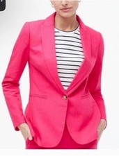Zara Basic Pink One Front Button Stripe Interior Blazer Size XS