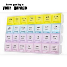 For Vitamins Extra Large Weekly Pill Organizer 2 Times A Day Medicine Cases Boxs