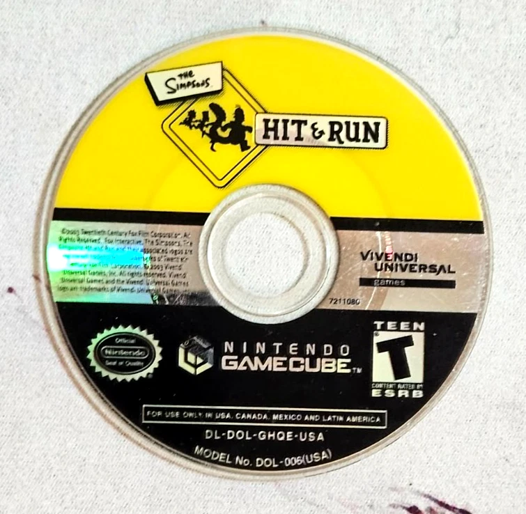 The Simpsons Hit & Run Nintendo GameCube Disk And Case! No Manual! Tested Works - Image 4 of 4