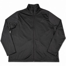 Adidas Full Zip Track Jacket Men Size Large Black Fleece Lined Training Athletic