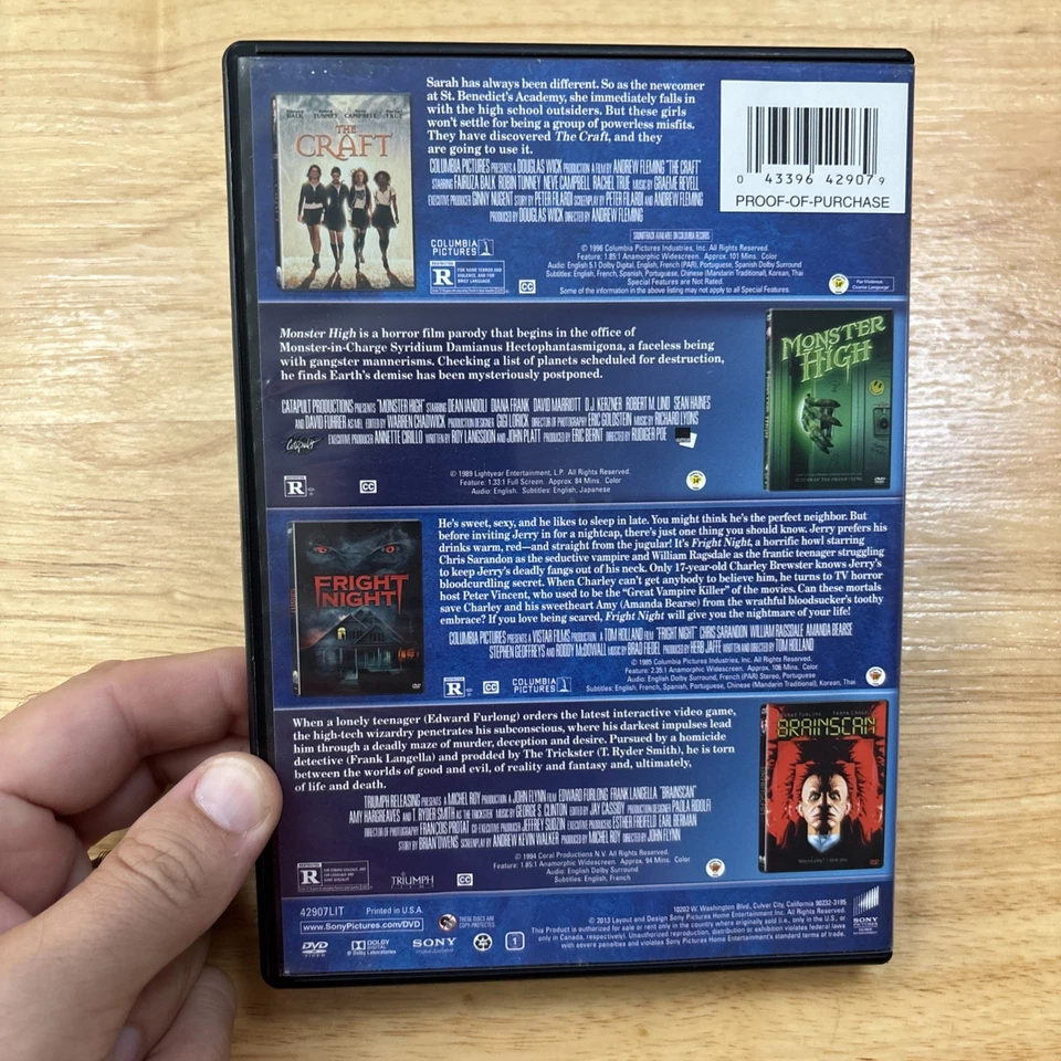 4 Movie Thrills & Chills Collection Vol 3 (DVD, 2013, 4 Disc, Region 1) - Image 2 of 4