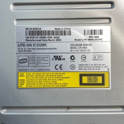 Lite-On LTN-489S 48x CD-ROM IDE PATA 5.25 Optical Drive Dell 0T8715