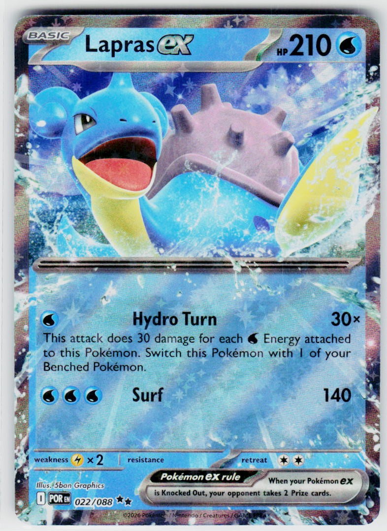 Lapras ex Holofoil [POR - 022/088]NM
