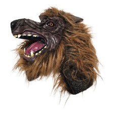 Vintage werewolf snarling realistic mask rubber latex costume Halloween lifelike