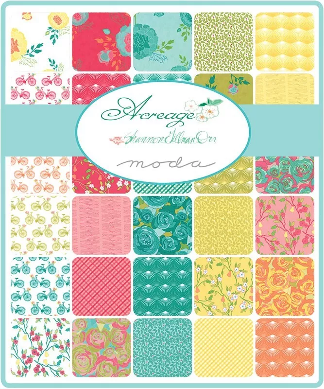 ACREAGE roses Moda Fabrics turquoise sewing floral quilting OOP - Image 2 of 2