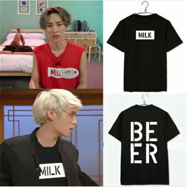 KPOP SHINee Tshirt Jong Hyun Key ONew Min Ho Taemin T Shirt Milk And Beer Unisex