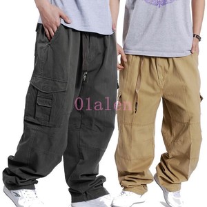 Waist Mens Elastic Military Cotton Loose Pants Wide Overalls Trousers Cargo Leg HURZw