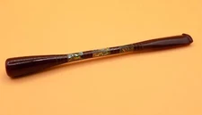 Vintage Art Deco BAKELITE Red Butterscotch Cigarette Holder Abalone Inlay 5 1/2"