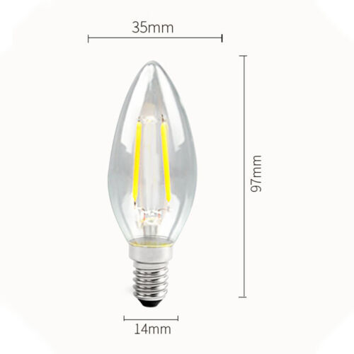 Not Dimmable LED Candle E14 2W 4W 6W 220-240v Filament Light Lamps Bulbs - Picture 6 of 12
