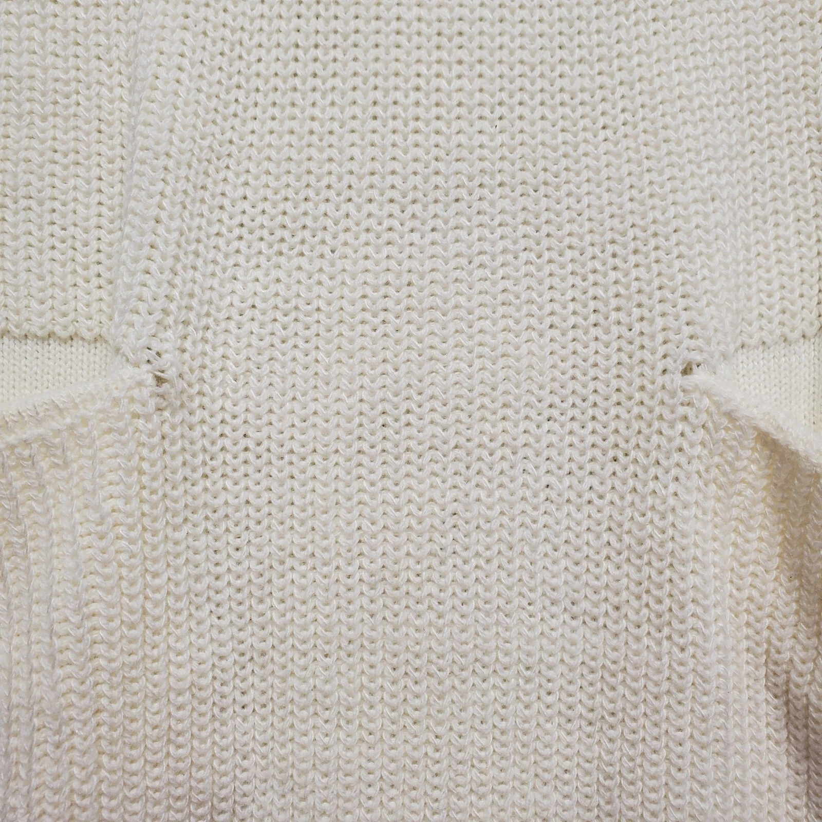 OFF WHITE Maglione donna Lumiere piccolo bianco sporco girocollo maglia tinta unita midi abito tasche