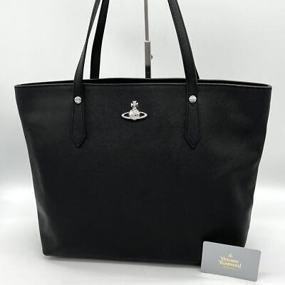 Vivienne Westwood USED Tote bag formal leather Black Orb Vivienne Westwood USED Tote bag formal leather Black Orb