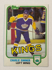 1981-82 Topps Hockey Card #35 Charlie Simmer Los Angeles Kings