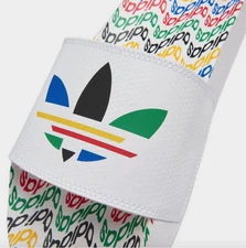Men's adidas Originals Adilette Lite Slide Sandals White/Multi GY8076 100