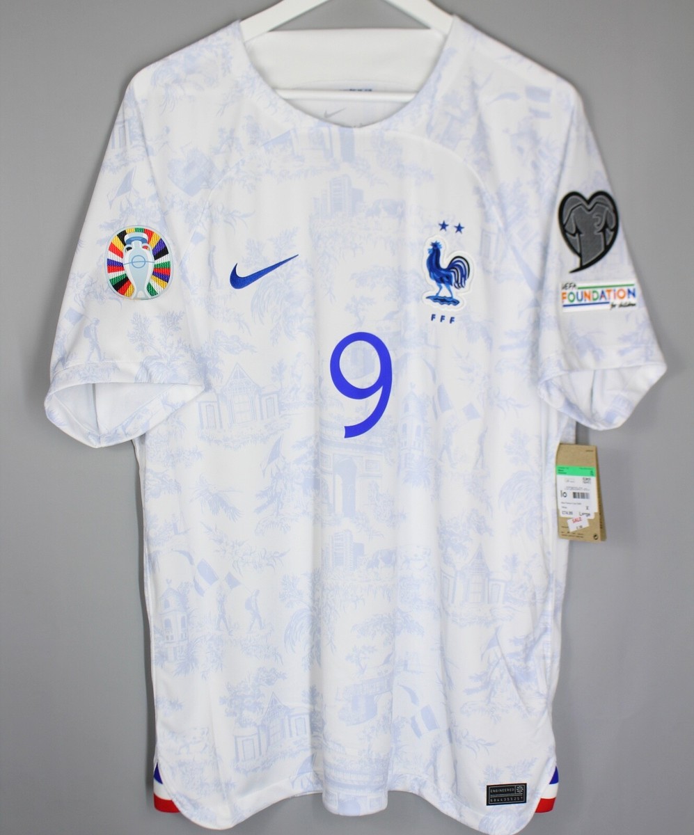 FRANCE NATIONAL TEAM 2022/2024 AWAY FOOTBALL SHIRT JERSEY NIKE #9